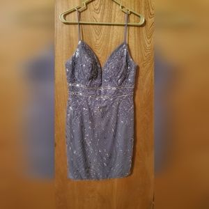 Coya Collection Gray Formal Dress, Measurements in Pics